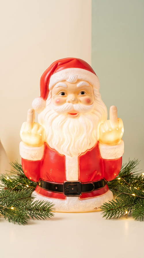JollyBird light-up Santa door decoration glowing